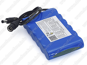 Литий-ионный аккумулятор 3000 мАч - 12 вольт, для видеокамер, домофонов и видеоглазков